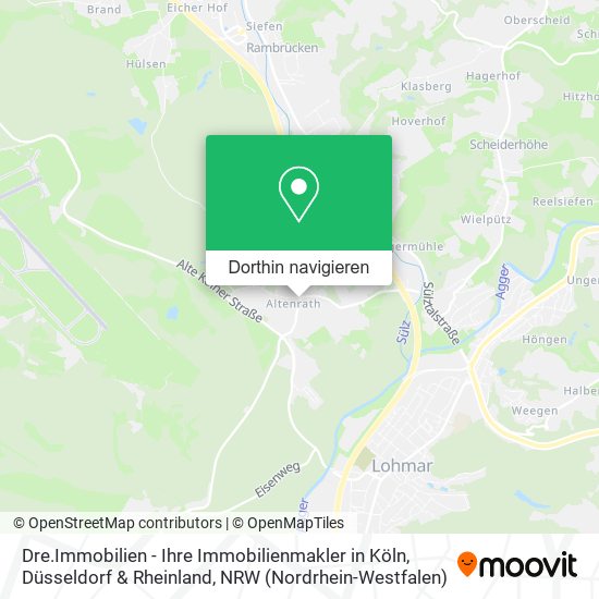 Dre.Immobilien - Ihre Immobilienmakler in Köln, Düsseldorf & Rheinland Karte