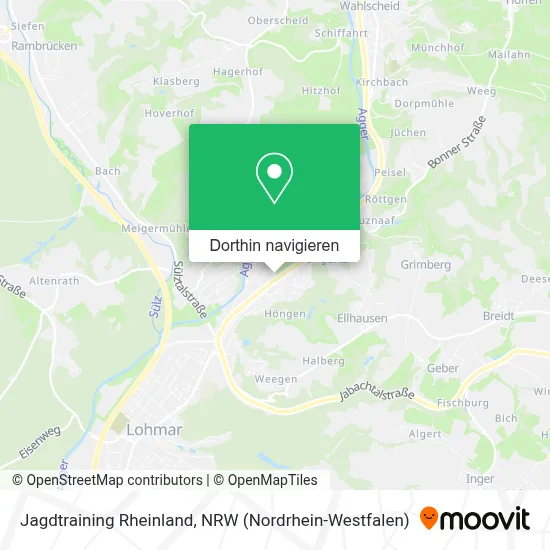 Jagdtraining Rheinland Karte