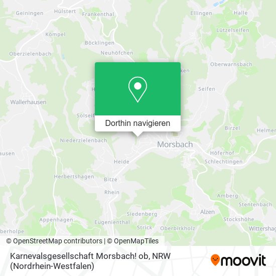 Karnevalsgesellschaft Morsbach! ob Karte