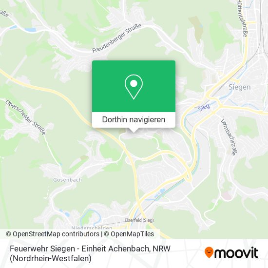 Feuerwehr Siegen - Einheit Achenbach Karte