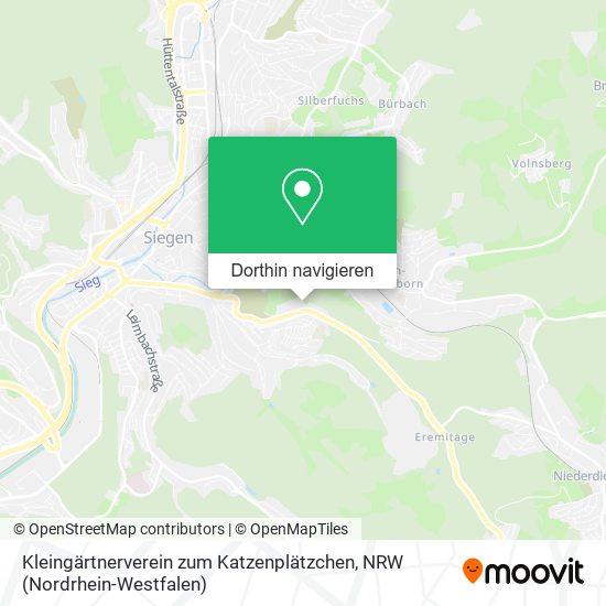 Kleingärtnerverein zum Katzenplätzchen Karte