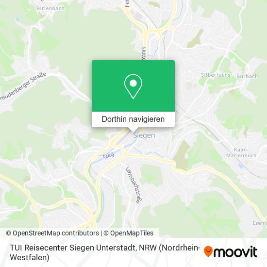 TUI Reisecenter Siegen Unterstadt Karte