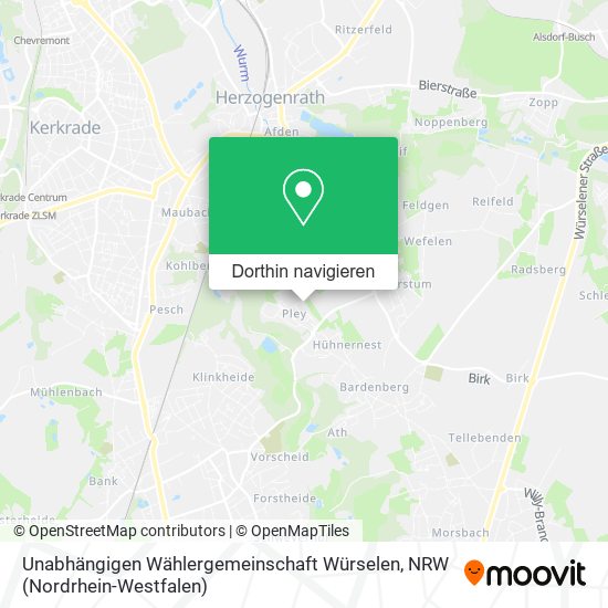 Unabhängigen Wählergemeinschaft Würselen Karte