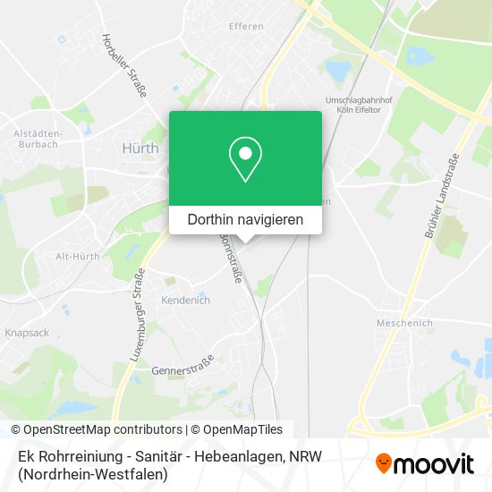 Ek Rohrreiniung - Sanitär - Hebeanlagen Karte