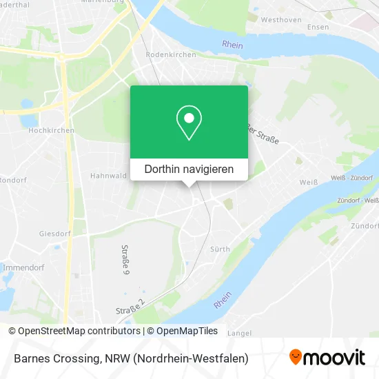 Barnes Crossing Karte