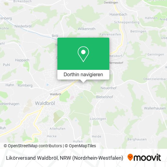 Likörversand Waldbröl Karte