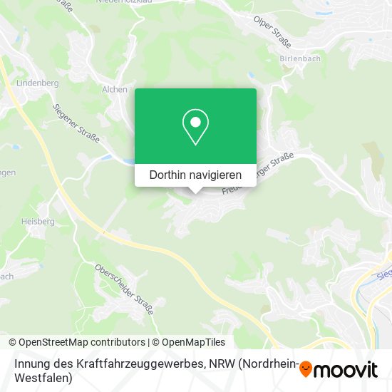 Innung des Kraftfahrzeuggewerbes Karte