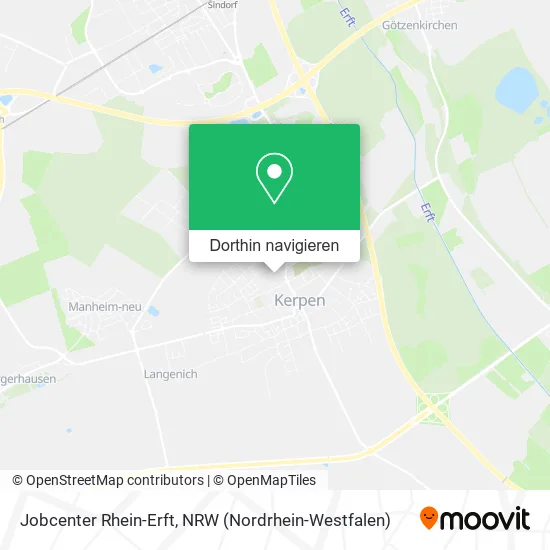 Jobcenter Rhein-Erft Karte
