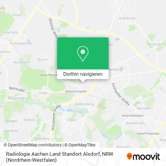 Radiologie Aachen Land Standort Alsdorf Karte
