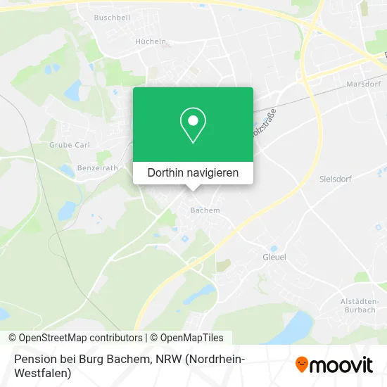Pension bei Burg Bachem Karte