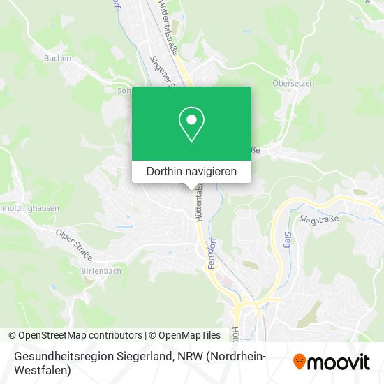 Gesundheitsregion Siegerland Karte