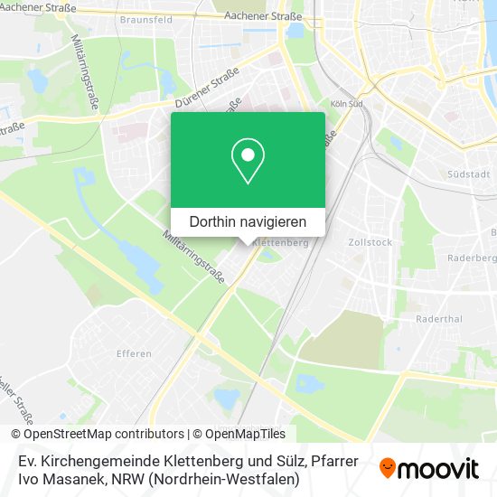 Ev. Kirchengemeinde Klettenberg und Sülz, Pfarrer Ivo Masanek Karte