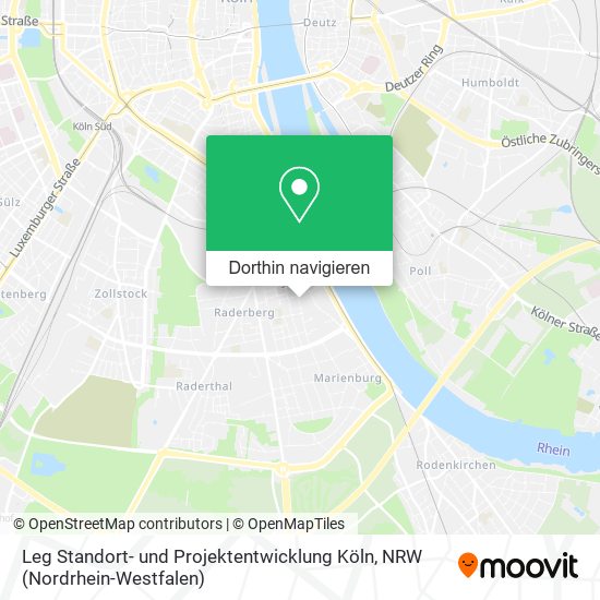 Leg Standort- und Projektentwicklung Köln Karte
