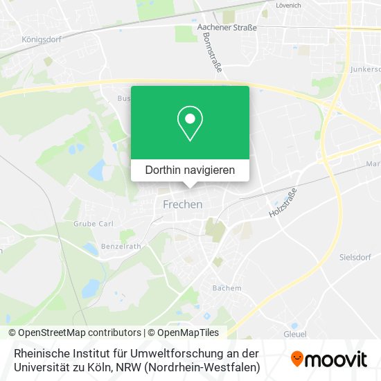 Rheinische Institut für Umweltforschung an der Universität zu Köln Karte