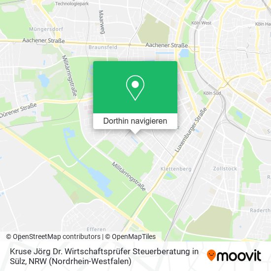 Kruse Jörg Dr. Wirtschaftsprüfer Steuerberatung in Sülz Karte