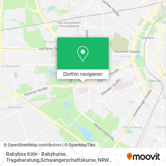 Babybox Köln - Babykurse, Trageberatung,Schwangerschaftskurse Karte