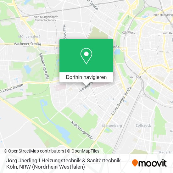 Jörg Jaerling I Heizungstechnik & Sanitärtechnik Köln Karte