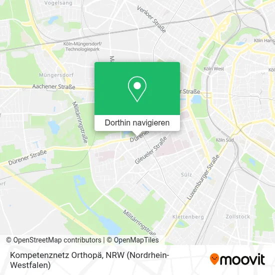 Kompetenznetz Orthopä Karte