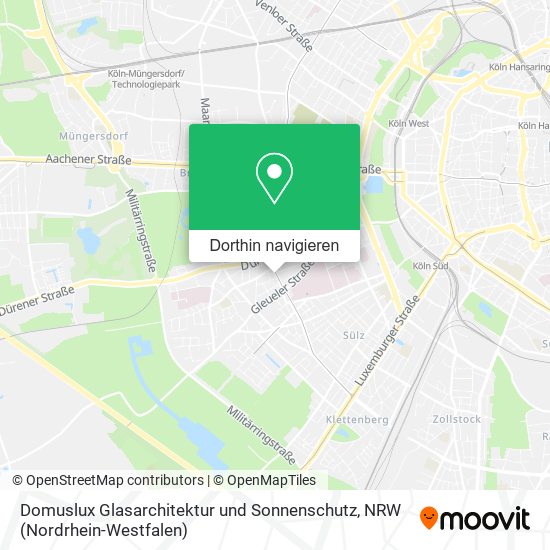 Domuslux Glasarchitektur und Sonnenschutz Karte