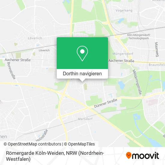Römergarde Köln-Weiden Karte