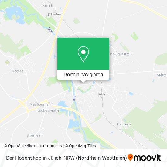 Der Hosenshop in Jülich Karte