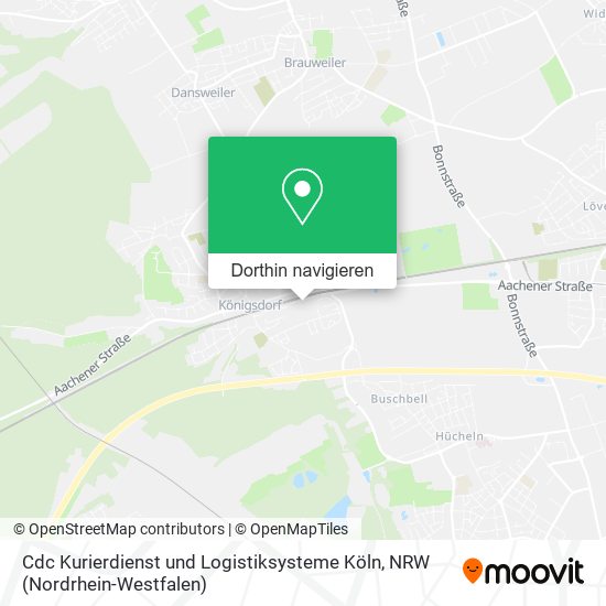 Cdc Kurierdienst und Logistiksysteme Köln Karte