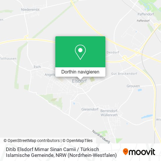 Ditib Elsdorf Mimar Sinan Camii / Türkisch Islamische Gemeinde Karte