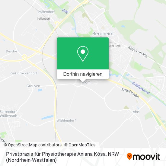 Privatpraxis für Physiotherapie Aniana Kósa Karte
