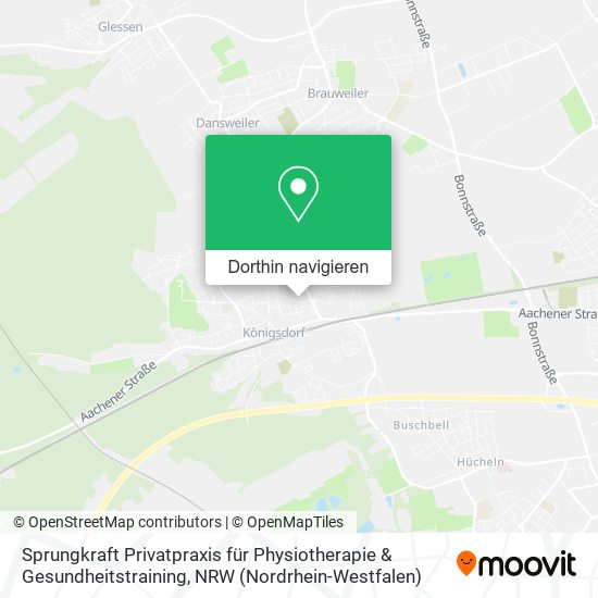 Sprungkraft Privatpraxis für Physiotherapie & Gesundheitstraining Karte
