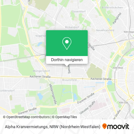 Alpha Kranvermietungs Karte