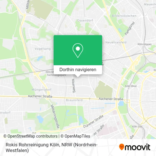 Rokis Rohrreinigung Köln Karte