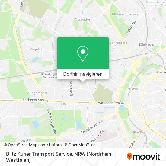 Blitz Kurier Transport Service Karte