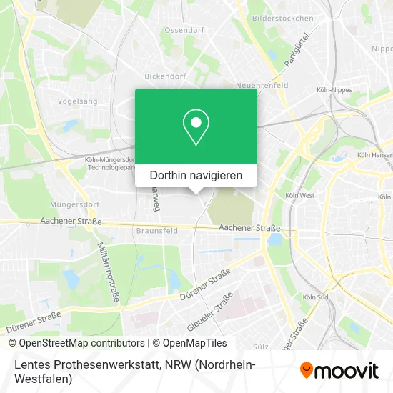 Lentes Prothesenwerkstatt Karte