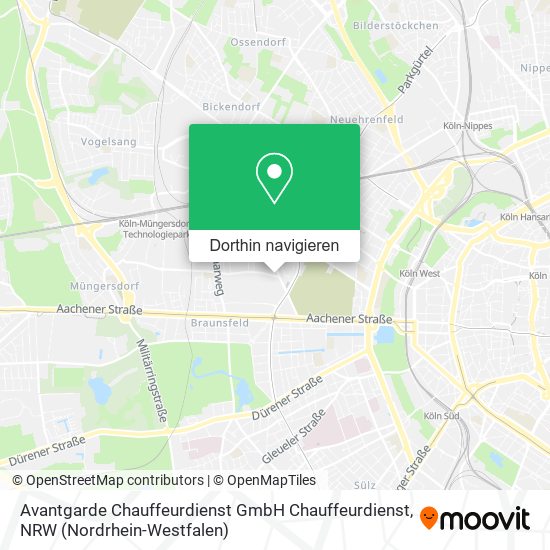 Avantgarde Chauffeurdienst GmbH Chauffeurdienst Karte