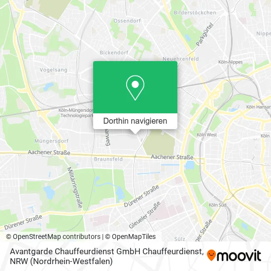 Avantgarde Chauffeurdienst GmbH Chauffeurdienst Karte