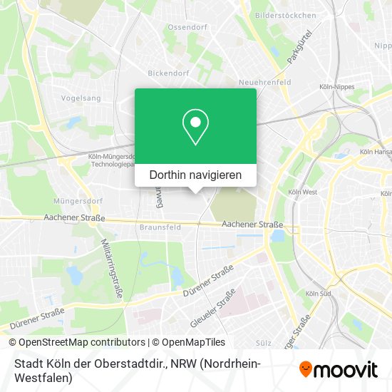 Stadt Köln der Oberstadtdir. Karte