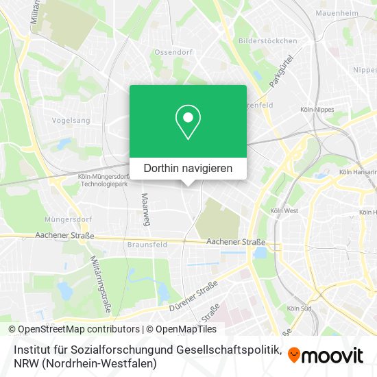 Institut für Sozialforschungund Gesellschaftspolitik Karte