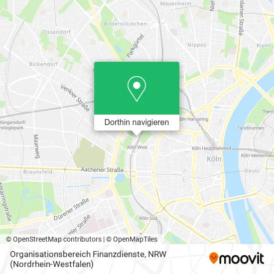 Organisationsbereich Finanzdienste Karte