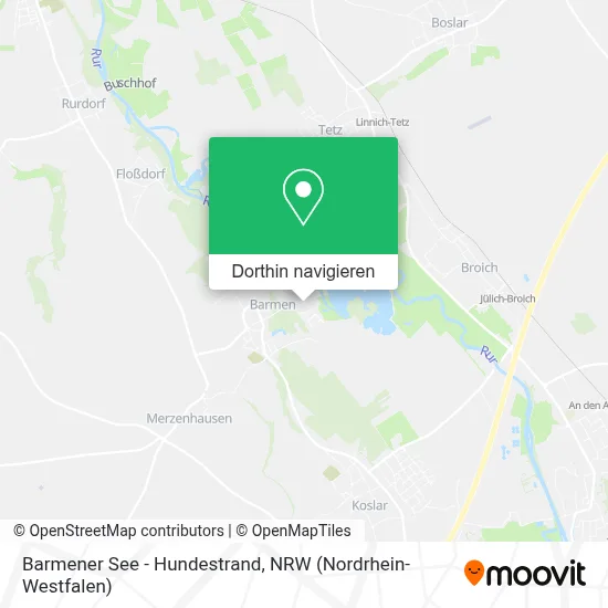 Barmener See - Hundestrand Karte