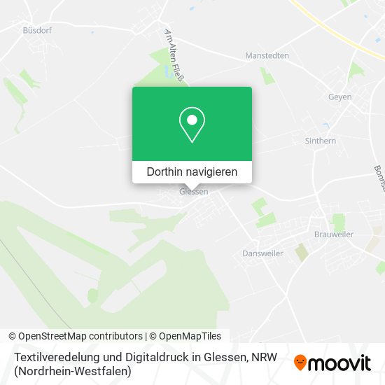 Textilveredelung und Digitaldruck in Glessen Karte