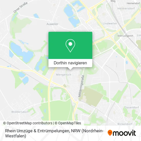 Rhein Umzüge & Entrümpelungen Karte