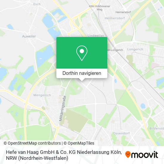 Hefe van Haag GmbH & Co. KG Niederlassung Köln Karte