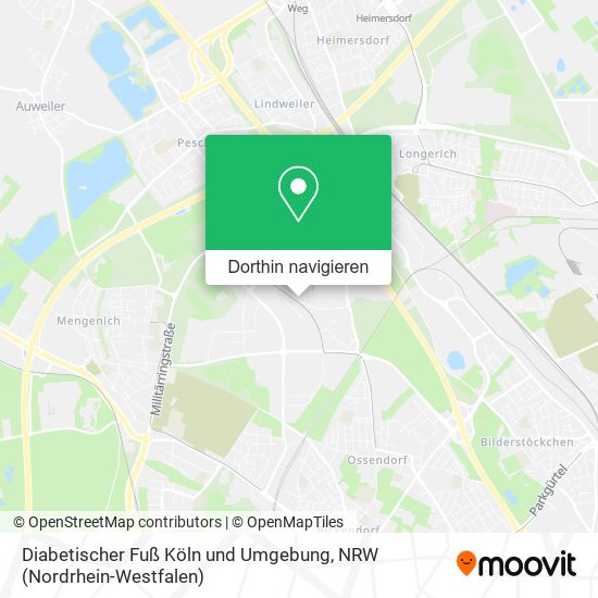 Diabetischer Fuß Köln und Umgebung Karte