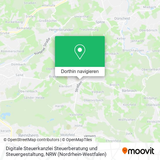Digitale Steuerkanzlei Steuerberatung und Steuergestaltung Karte