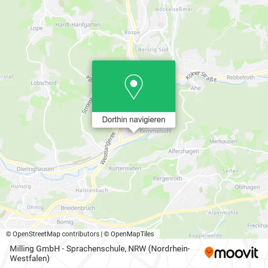 Milling GmbH - Sprachenschule Karte