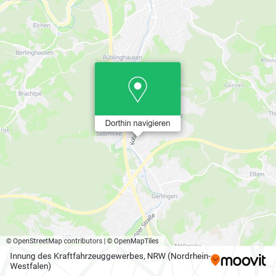 Innung des Kraftfahrzeuggewerbes Karte