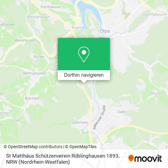 St Matthäus Schützenverein Rüblinghausen 1893 Karte