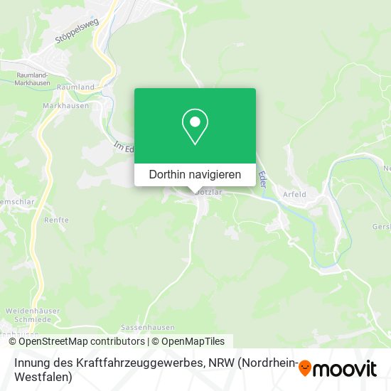 Innung des Kraftfahrzeuggewerbes Karte