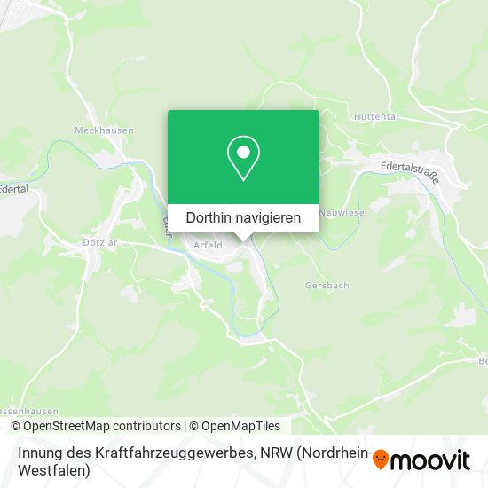 Innung des Kraftfahrzeuggewerbes Karte