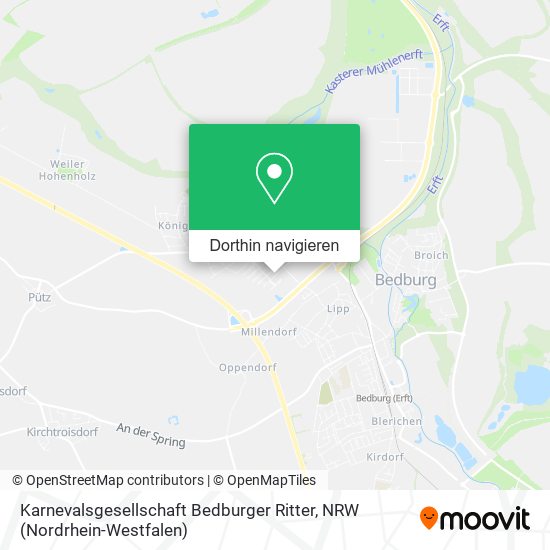 Karnevalsgesellschaft Bedburger Ritter Karte